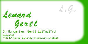 lenard gertl business card